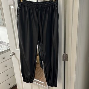 Vegan leather joggers